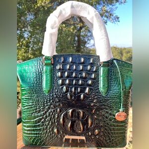 NWT Brahmin EVERGREEN Medium Duxbury Satchel